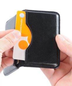 Women Men Ultra-Thin Business PU Leather Card Holder