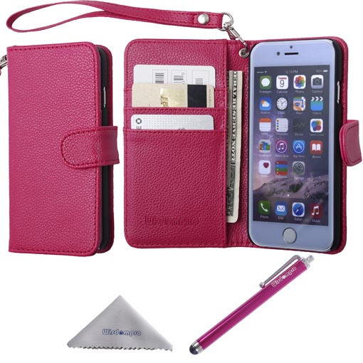 Leather Card Holder Wallet Phone Mirror Makeup Cosmetic Pocket Case For  iphone 15 Pro Max iphone 14 pro max iPhone 13 Pro Max iphone 11 Pro iphone  12 Pro 13 mini XR