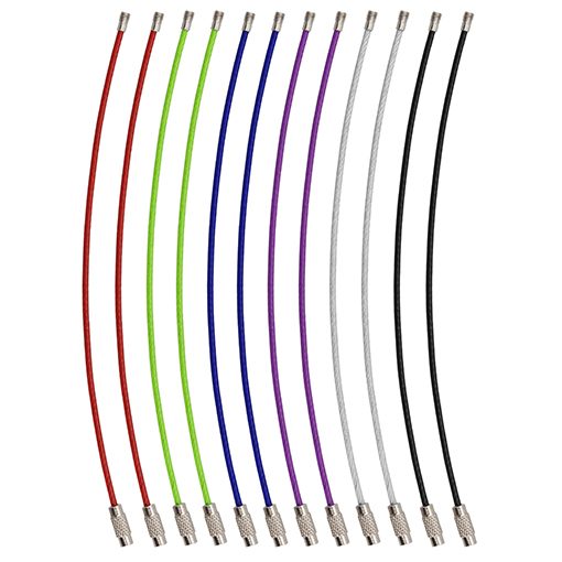 Keychain, Wisdompro 12 Pack of 6.3 Inches Stainless Steel Wire Ring 2mm Cable Loop Rings for Hanging Luggage Tag, Keyrings and ID Tag Keepers (Pack of 12 - 6.3 inch)