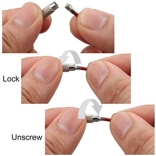 Keychain, Wisdompro 6 Pack of 6.3 Inches Stainless Steel Wire Ring 2mm Cable Loop Rings for Hanging Luggage Tag, Keyrings and ID Tag Keepers (Pack of 6 - 6.3 inch) - Image 5