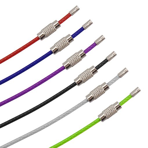Keychain, Wisdompro 6 Pack of 6.3 Inches Stainless Steel Wire Ring 2mm Cable Loop Rings for Hanging Luggage Tag, Keyrings and ID Tag Keepers (Pack of 6 - 6.3 inch) - Image 6