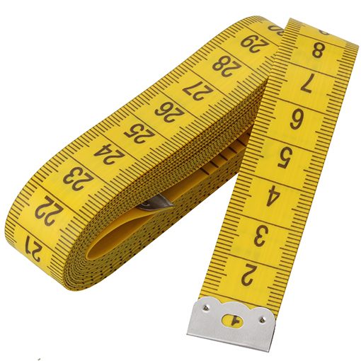 Wisdompro 120-Inch(300cm) Soft Tape Measure for Sewing Tailor Cloth, Body Measurement - Indexed in Metric and Standard Units, Convenient 0.75 Inch wide PVC Fiberglass Cloth - Yellow - Image 4