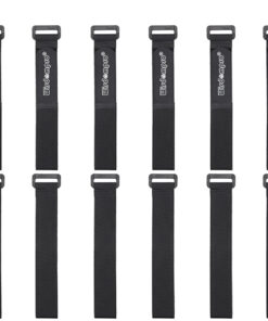 12 Pack 1 x 12 Inches Hook and Loop Reusable Fastening Cable Tie Down Straps by Wisdompro - Reusable, Durable Functional Ties to Keep Your Home, Office, Workspace from Tangled Messes of Cords