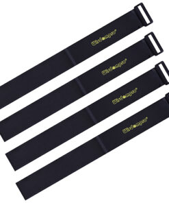 Extra Large 4 Pack 2 x 37 Inches Hook and Loop Strap,  Reusable Fastening Cable Tie Down Straps by Wisdompro - Reusable, Durable Functional Cinch Cable Straps for Your  Home, Office, Workspace