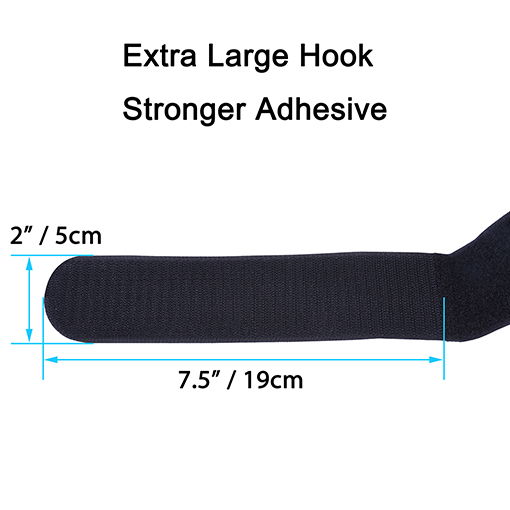 Extra Large 4 Pack 2 x 48 Inches Hook and Loop Strap, Reusable Fastening Cable Tie Down Straps by Wisdompro - Reusable, Durable Functional Cinch Cable Straps for Your Home, Office, Workspace - Image 6
